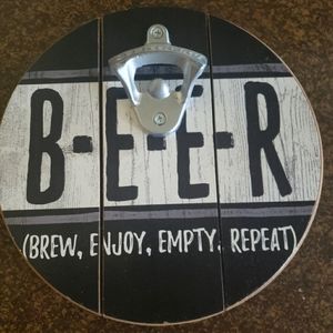 Beer bottle Sign decor